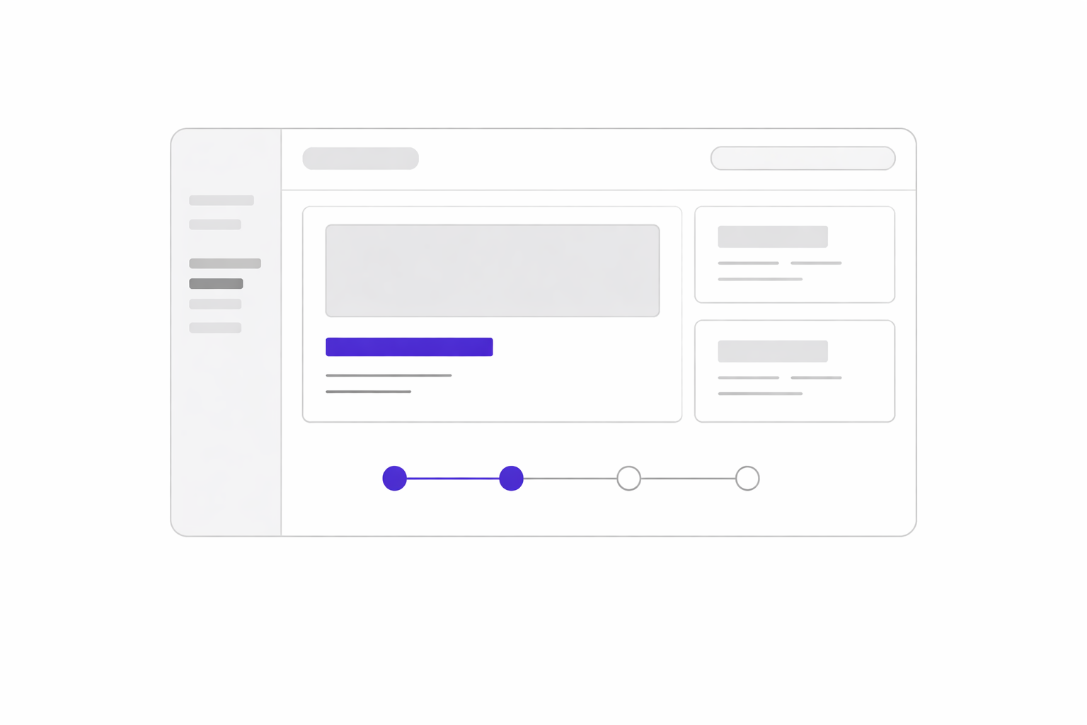 Illustration of an app like dashboard UI